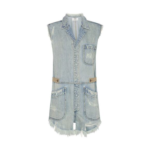 One Teaspoon NWOT Kansas Blue Palisades Overall Intentionally Distressed SZ XL - Picture 2 of 10